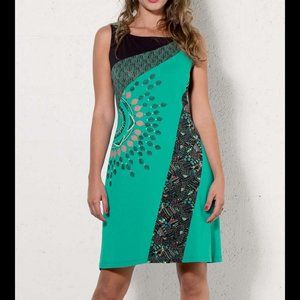 Mint Medallion A-line Sleeveless Dress